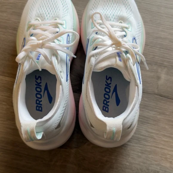 Brooks White and Blue Athletic Sneakers - Picture 4 of 6